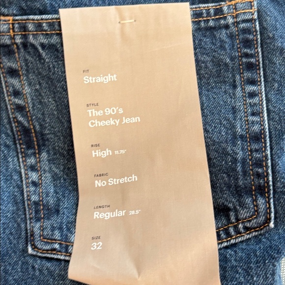NWT Everlane 90s cheeky jean size 32 - Picture 3 of 3